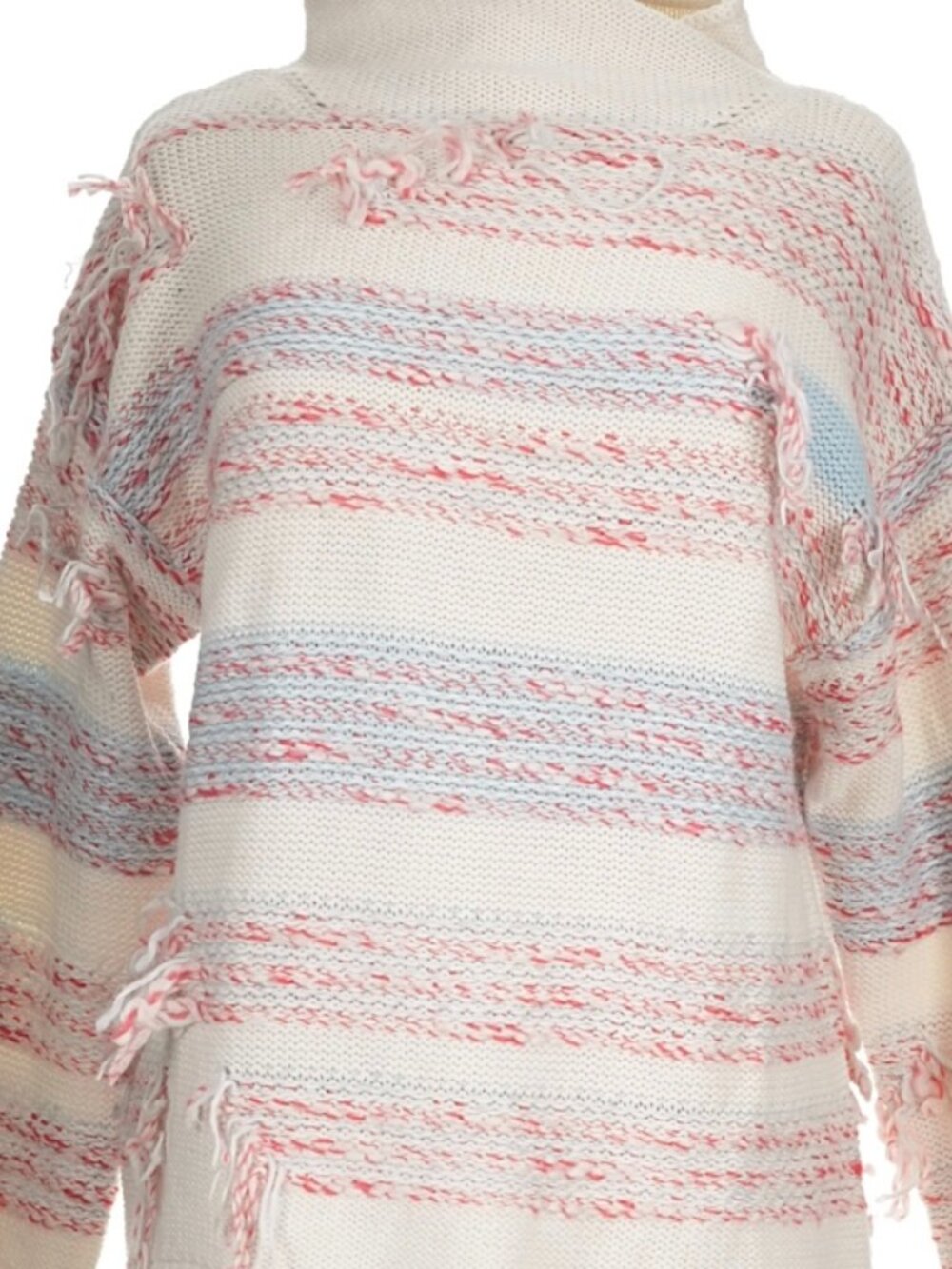 NWT Lou & Grey Fringe Out Mock Neck Chunky Sweater Wool Cotton Alpaca Blend $79 - Picture 2 of 9